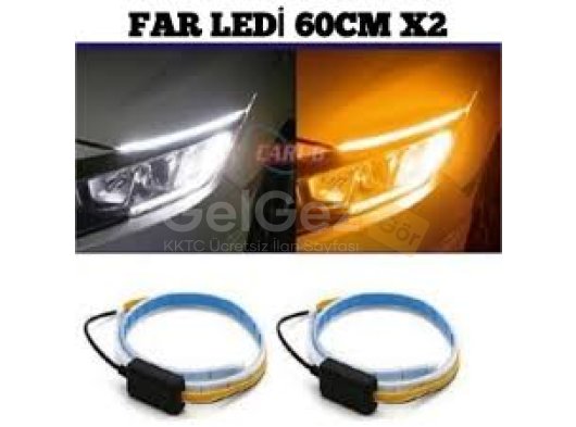 Gündüz Kayar Far Ledi 60cm Fonksiyonlu Sarı Beyaz İki Renkli