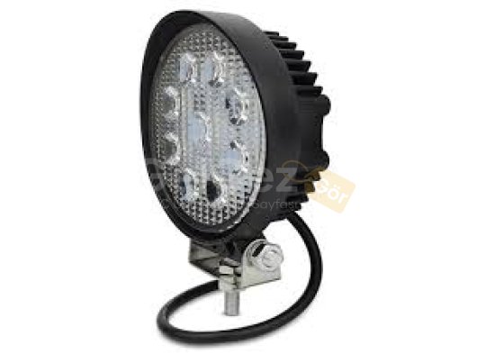 9 Led 27W Off Road Gündüz Farı Sis Çalışma Lambası Yuvarlak Kalın