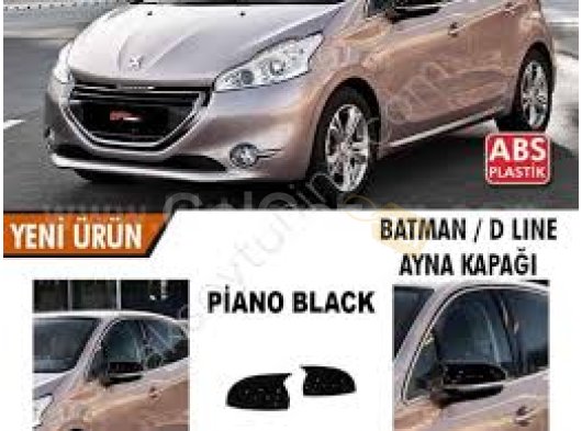 Peugeot 208 2012-2018 Uyumlu Yedek Parça Batman Yarasa Ayna Kapağı Sinyalli Piano Black