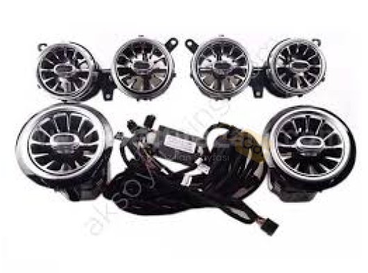 Mercedes W213 Uyumlu Yedek Parça E-Serisi 2016-2017 64 Renk Ön Havalandırma Menfez Seti Ambiyans Set