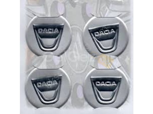 Dacia Uyumlu Yedek Parça Gri Alüminyum Yapıştırma Jant Göbeği 4Lü 60mm