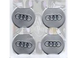 Audi Uyumlu Yedek Parça Gri Alüminyum Yapıştırma Jant Göbeği 4Lü 60mm
