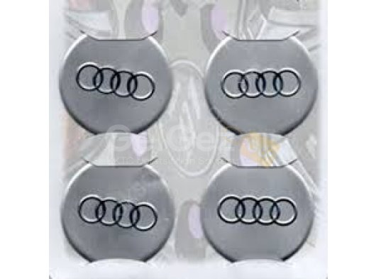 Audi Uyumlu Yedek Parça Gri Alüminyum Yapıştırma Jant Göbeği 4Lü 60mm