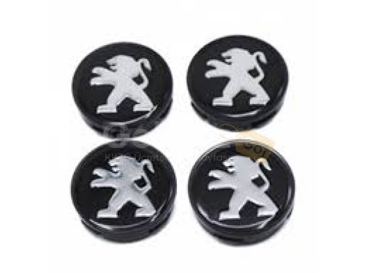 Peugeot Uyumlu Yedek Parça Geçmeli Siyah 55/58 mm Jant Göbeği