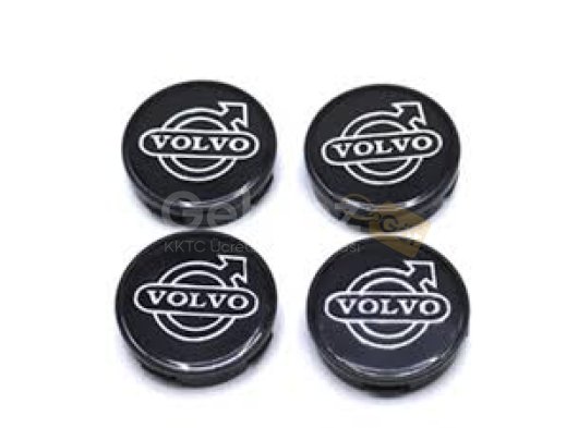 Volvo Uyumlu Yedek Parça Geçmeli Siyah 55/58 mm Jant Göbeği