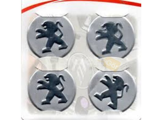 Peugeot Gri Alüminyum Yapıştırma Jant Göbeği 4Lü 60mm