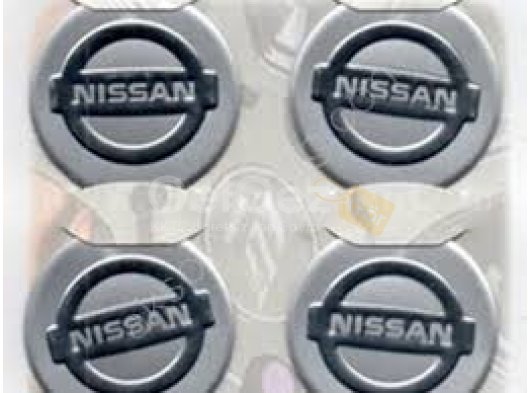 Nissan Uyumlu Yedek Parça Gri Alüminyum Yapıştırma Jant Göbeği 4Lü 60mm