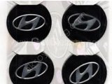 Hyundai Siyah Alüminyum Yapıştırma Jant Göbeği 4Lü 60mm