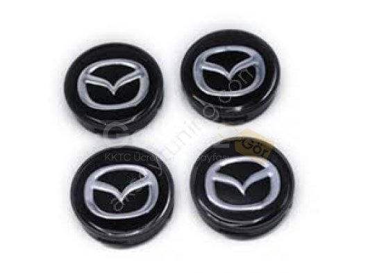 Mazda Geçmeli Siyah 55/58 mm Jant Göbeği