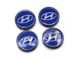 Hyundai Geçmeli Mavi 55/58 mm Jant Göbeği