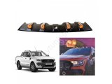 Toyota Hilux Revo Uyumlu Yedek Parça Tavan Üstü Turuncu Işıklı Mat Siyah Vizör