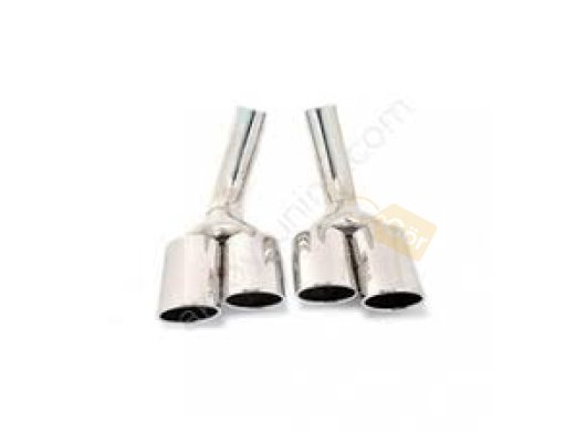 Mercedes G65 Uyumlu Yedek Parça Çift Çıkış Krom Egzoz Ucu