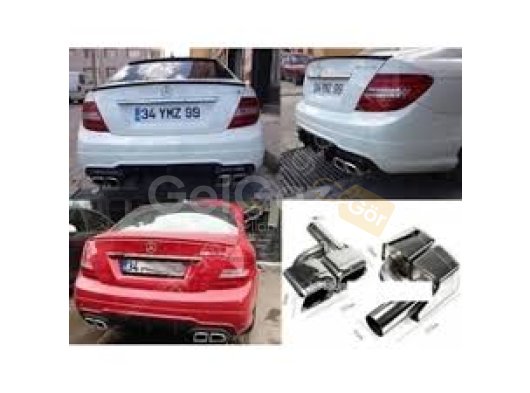 Mercedes Amg W204 Uyumlu Yedek Parça Kare Egzoz Ucu