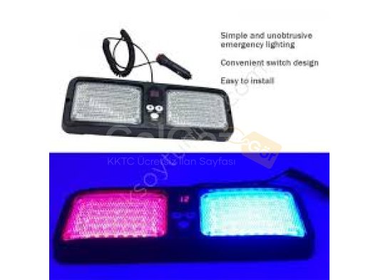 12 Modlu Kırmızı Mavi Çakmaklık Girişli Güneşlik Led Çakar Lamba