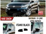 Volkswagen Tiguan 2008-2015 Uyumlu Yedek Parça Batman Yarasa Ayna Kapağı Sinyalli Piano Black