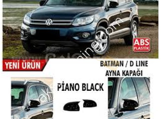 Volkswagen Tiguan 2008-2015 Uyumlu Yedek Parça Batman Yarasa Ayna Kapağı Sinyalli Piano Black