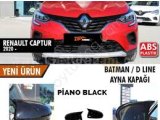 Renault Captur 2020+ Uyumlu Yedek Parça Batman Yarasa Ayna Kapağı Sinyalli Piano Black