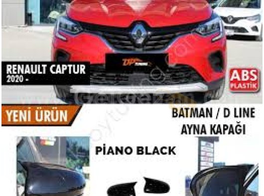 Renault Captur 2020+ Uyumlu Yedek Parça Batman Yarasa Ayna Kapağı Sinyalli Piano Black