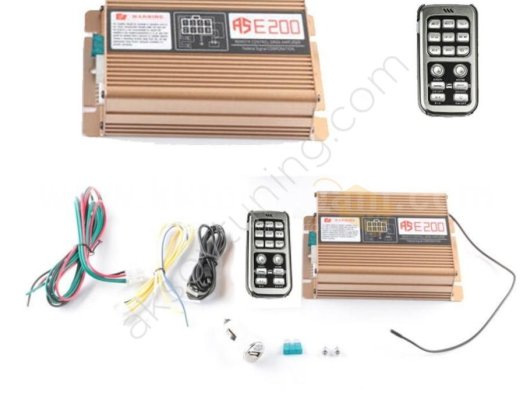 AS E200 Amplifikatör 200W Kablosuz Elekronik Siren Ünitesi ve Megafon