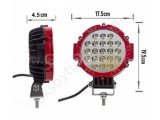 63W CRE Power Led Üniversal Yuvarlak Sis Lambası 21 Ledli Kırmızı