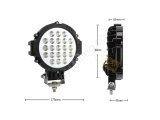 63W CRE Power Led Üniversal Yuvarlak Sis Lambası 21 Ledli Siyah