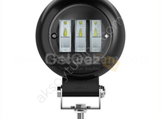 Yuvarlak Off Road Spot Sis Lambası 3 Led Siyah Çerçeveli