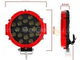 51W CRE Power Led Üniversal Yuvarlak Sis Lambası 17 Ledli Kırmızı