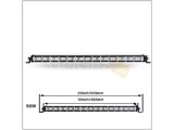 54W 48.5cm Düz Tek Sıra Üniversal Delici Sis Lambası Led Bar