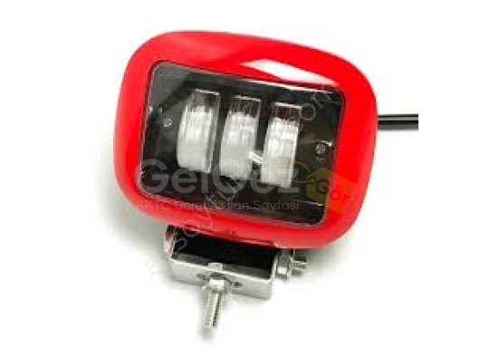 Dikdörtgen Off Road Spot Sis Lambası 3 Led Kırmızı Çerçeveli