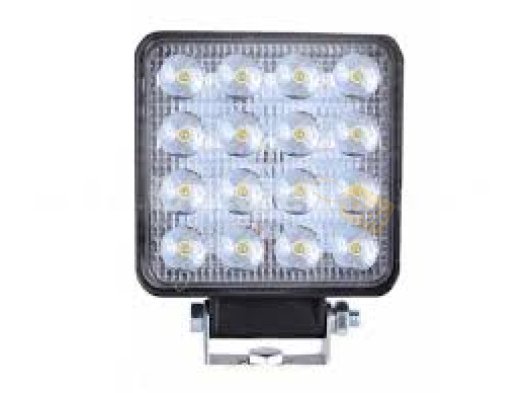 48W CRE Power Led Üniversal Kare Sis Lambası 16 Ledli Siyah