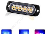 12W 4 Ledli Mavi Fonksiyonlu Çakar Led