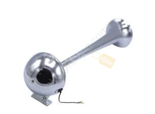 Krom Tek Boru Elektrikli 12V Korna