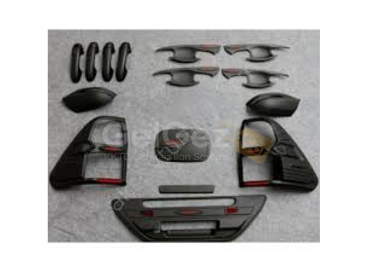 Toyota Hilux Revo 2015+ Uyumlu Yedek Parça Siyah Kaplama Seti