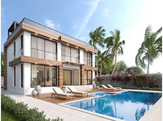 Villa, Bahçeli Bölgesinde Bulunan Bir Sahil Kompleksi İçinde Yer Almaktadır.