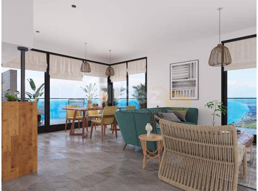 Kuzey Kıbrıs Batı Sahilinde 2+1 Deniz Manzaralı Daire