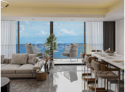 Denize 400 Metre, 3+1 Daire, Deniz Manzaralı, 1300 m² Havuz Alanı