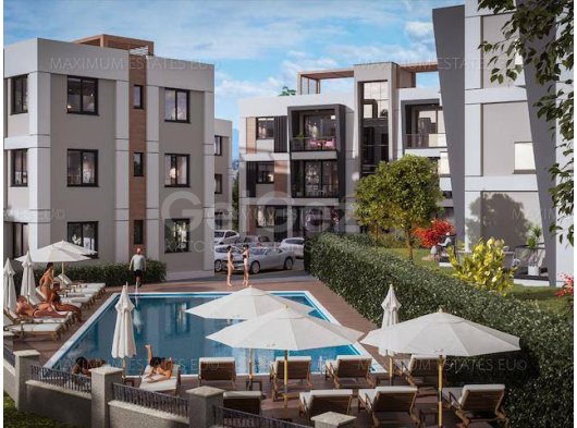 %35 Peşinat, 36 Ay Taksit. Havuz ve Çocuk Oyun Alanına Sahip Çağdaş Bir Komplekste Özel Çatı Teraslı Modern 2+1 Daire