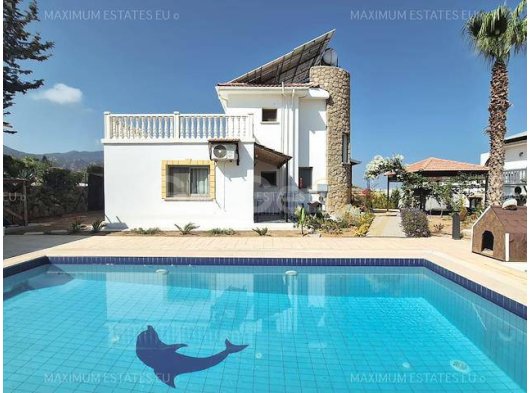 3 Yatak Odalı Akdeniz İkinci El Villa + 8M X 4M Yüzme Havuzu + Full Eşyalı + Merkezi Isıtma + Güneş Panelleri + Sauna + Muhteşem Deniz ve Dağ Manzarası + Sahibi