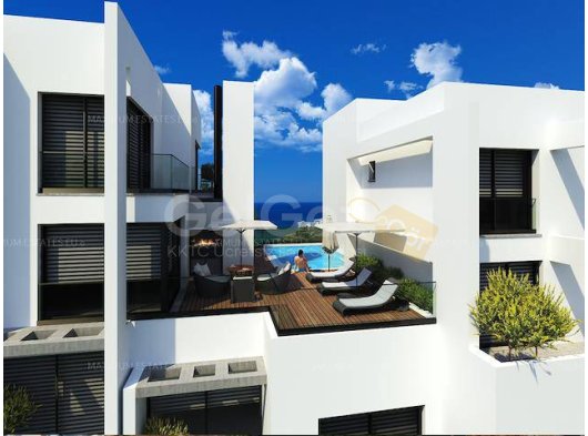 Girne’de Denize Yakın Lüks 3+1 Dubleks Penthouse – 310 m², Özel Çatı Havuzu İle