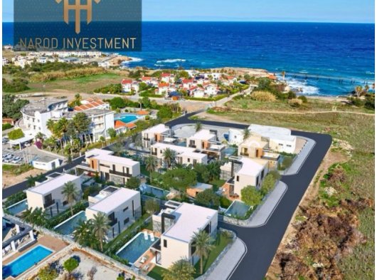 Girne laptada denize yürüme mesafesinde projeden satılık 4+1 özel havuzlu villa ..