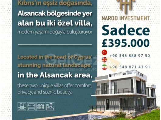 DENİZ VE DAĞ MANZARALI ÖZEL HAVUZLU SIFIR VİLLA