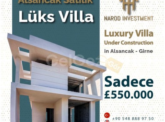 ALSANCAKTA MERIT OTELLERE YAKIN SUPER LUX 5+1 VILLA