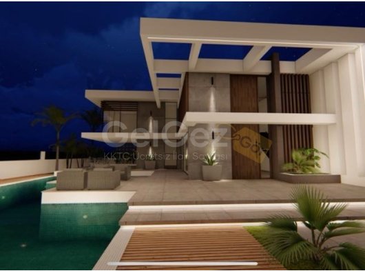 Girne Karaoğlanoğlu Denize Yakın ve Kesilmez Deniz Manzaralı 4+1 Ultra Lüks Villa