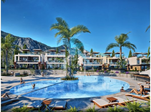 Girne Lapta’da Satılık 2+1 Bahçeli Daireler – Yüksek Getirili Yatırım