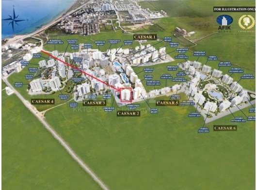 Caesar Resort – Phase 2 | 1+1 | 9. Kat | Havuz Manzaralı