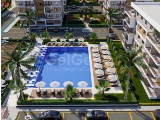 GEÇITKALE, FAMAGUSTA. APARTMENT 1+1. ALL TAX PAID. IN COMPLEX HAVE POOL, CHILDREN AREA.