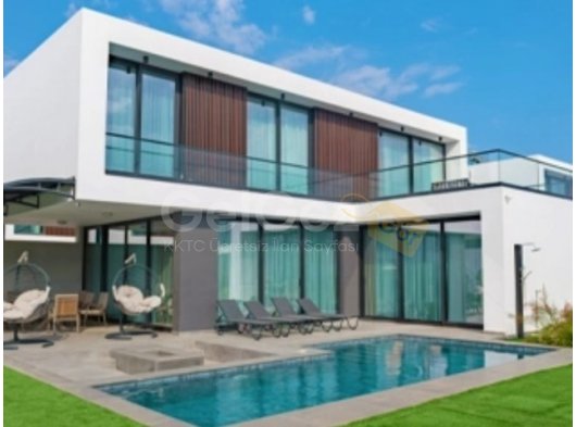 EMERALD villa 3+1, all tax paid, PRIVATE POOL, NEAR TO SEA, SECURITY + CAMERAS, LUXURY COMPLEX, PRIVET GARDEN.