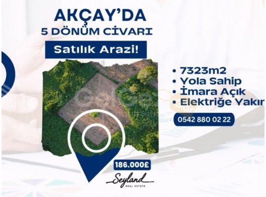 Akçay/GÜZELYURT'ta 5 Dönüm Civarı İmara Açık Arazi
