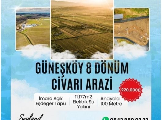 GÜNEŞKÖY/GÜZELYURT'ta Konut İmarlı Yatırım ve Yaşam Alanına Uygun Satılık Arazi