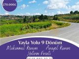 Güzelyurt Yayla Yolu Üzeri Anayola Cephesi Olan Yatırımlık 9 Dönüm Arazi